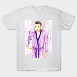 Archangel Zadkiel Keeper of the Violet Flame- White T-Shirt